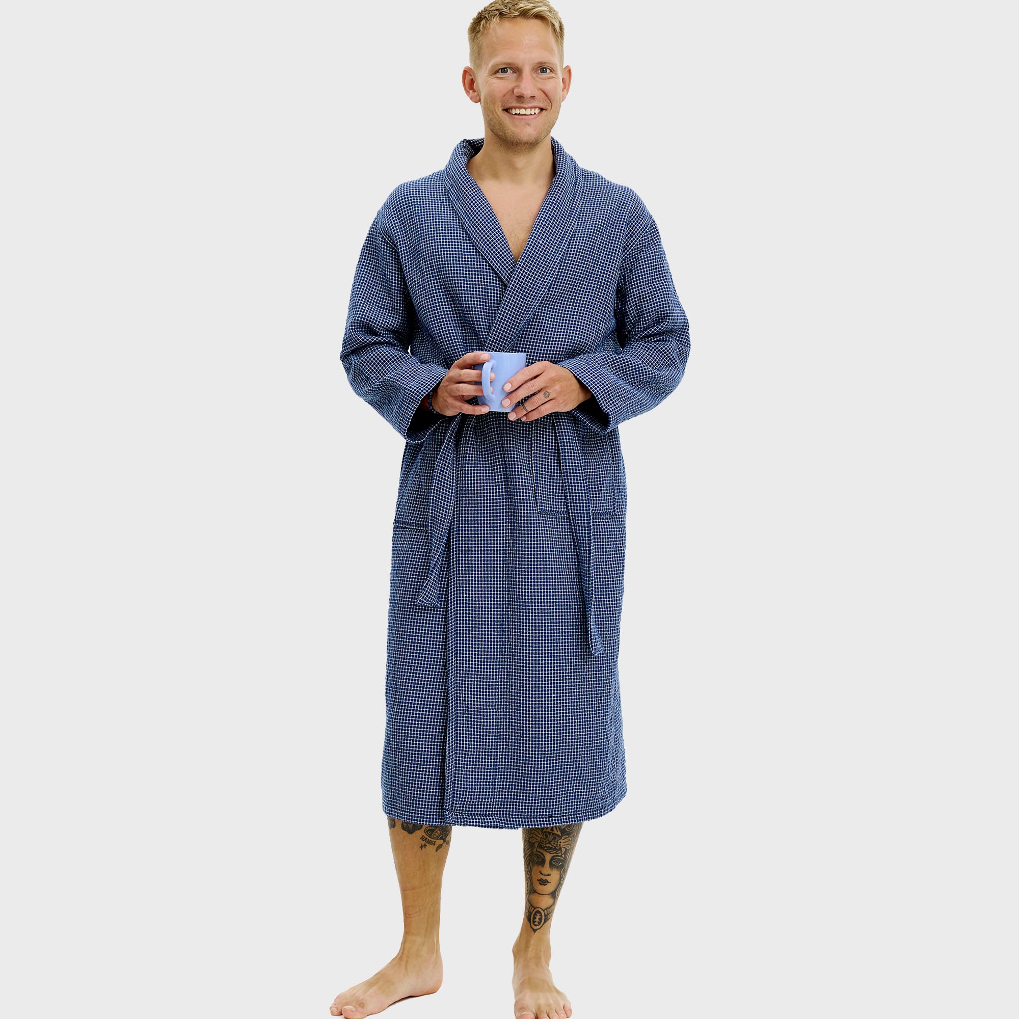 Badekåbe blåternet - onesize