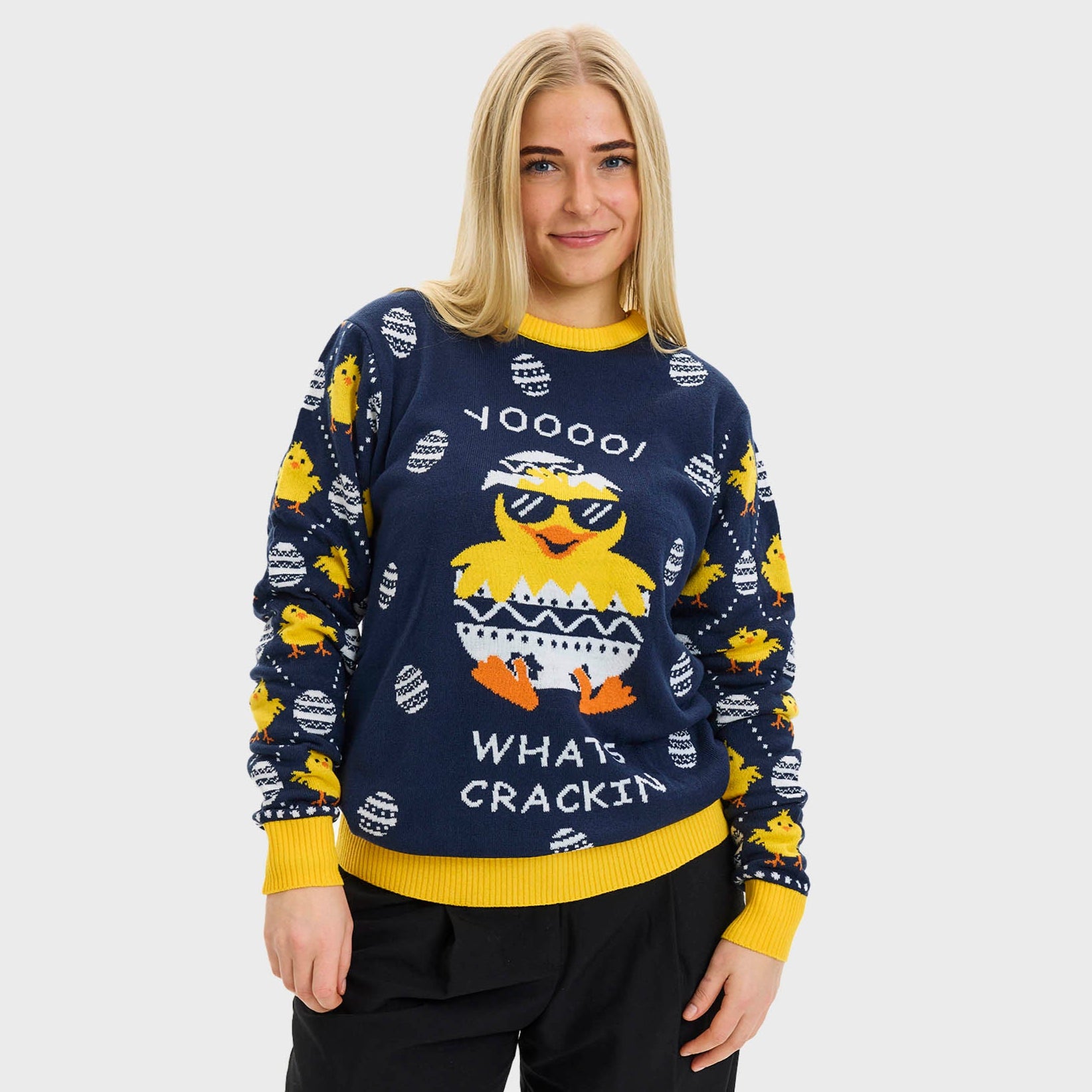 What's cracking Påskesweateren - Dame