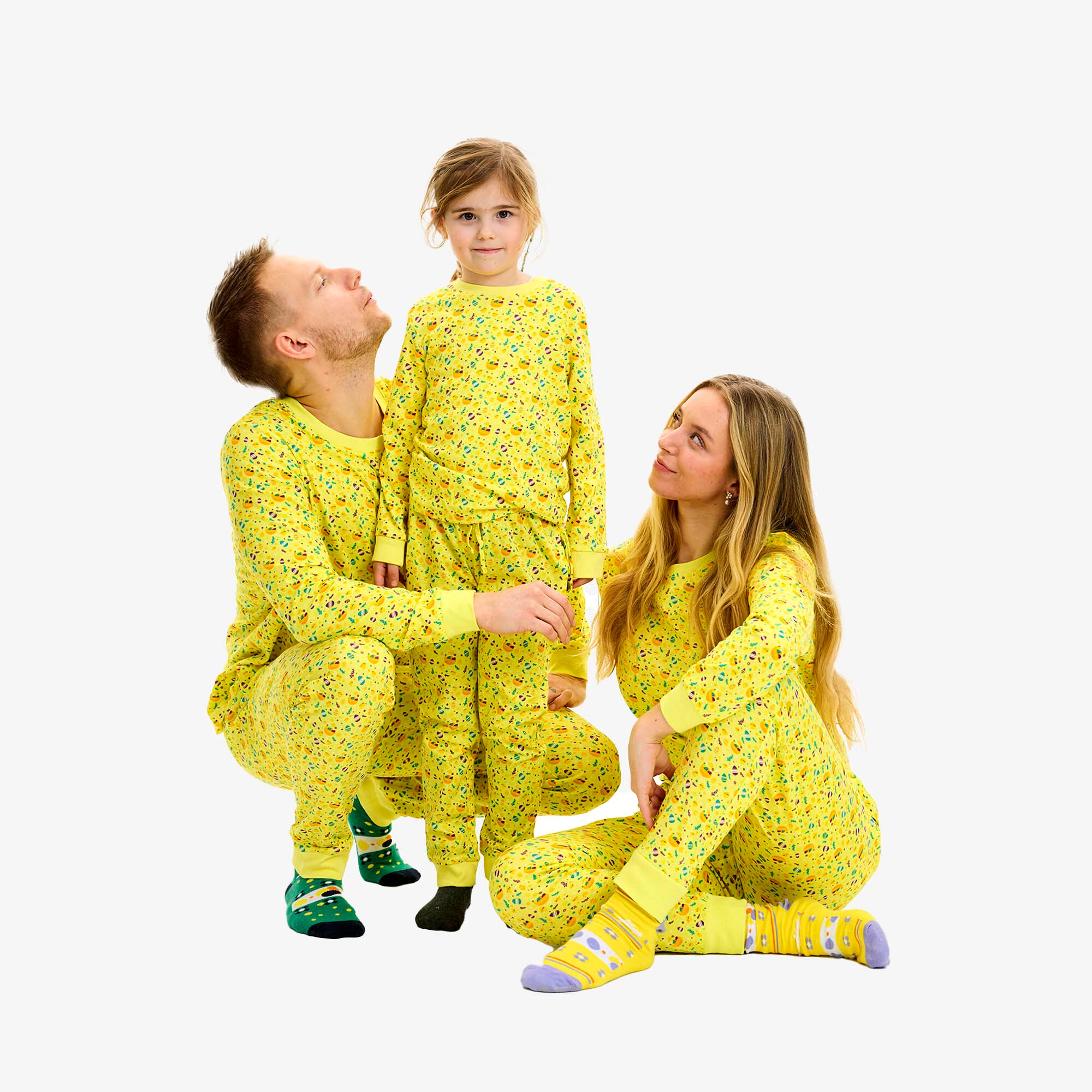 Påskekyllingens Påskepyjamas Gul - Dame.