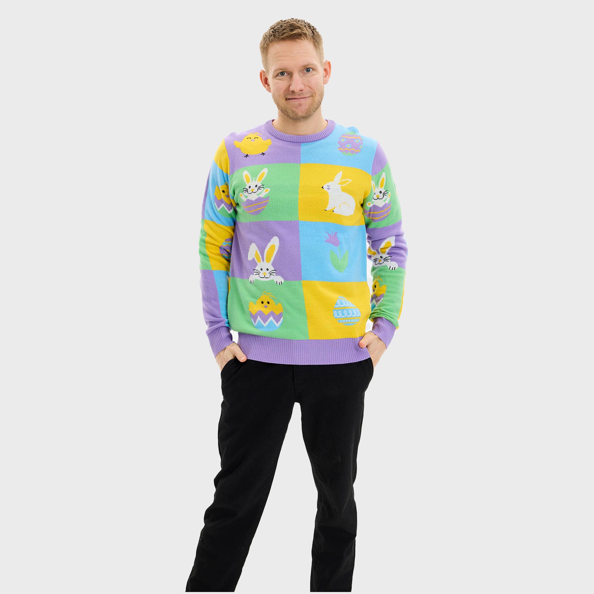 Patchwork Påskesweateren - Herre