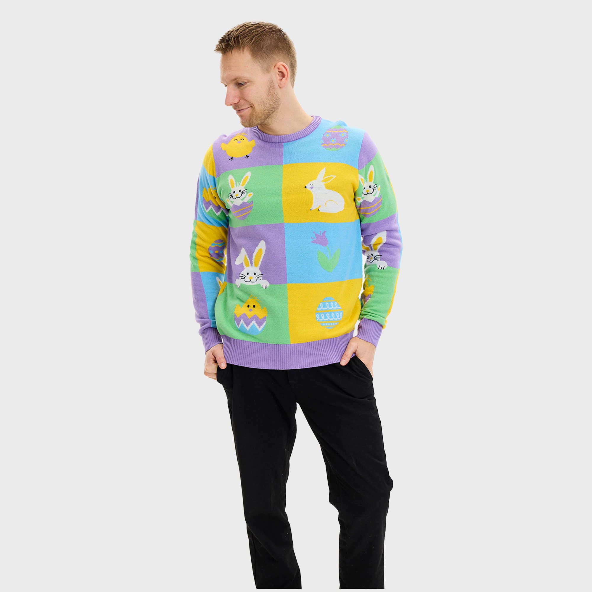 Patchwork Påskesweateren - Herre