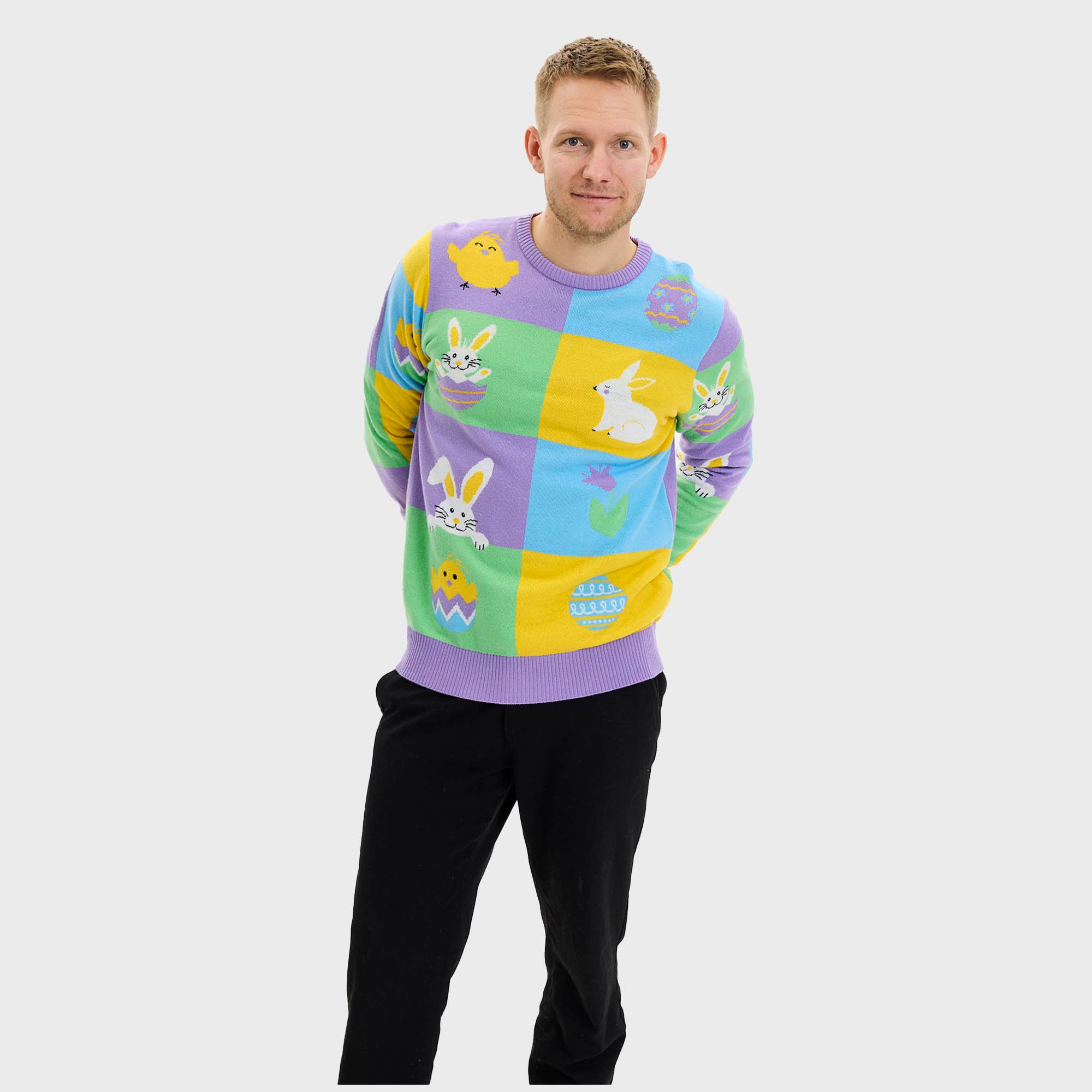 Patchwork Påskesweateren - Herre