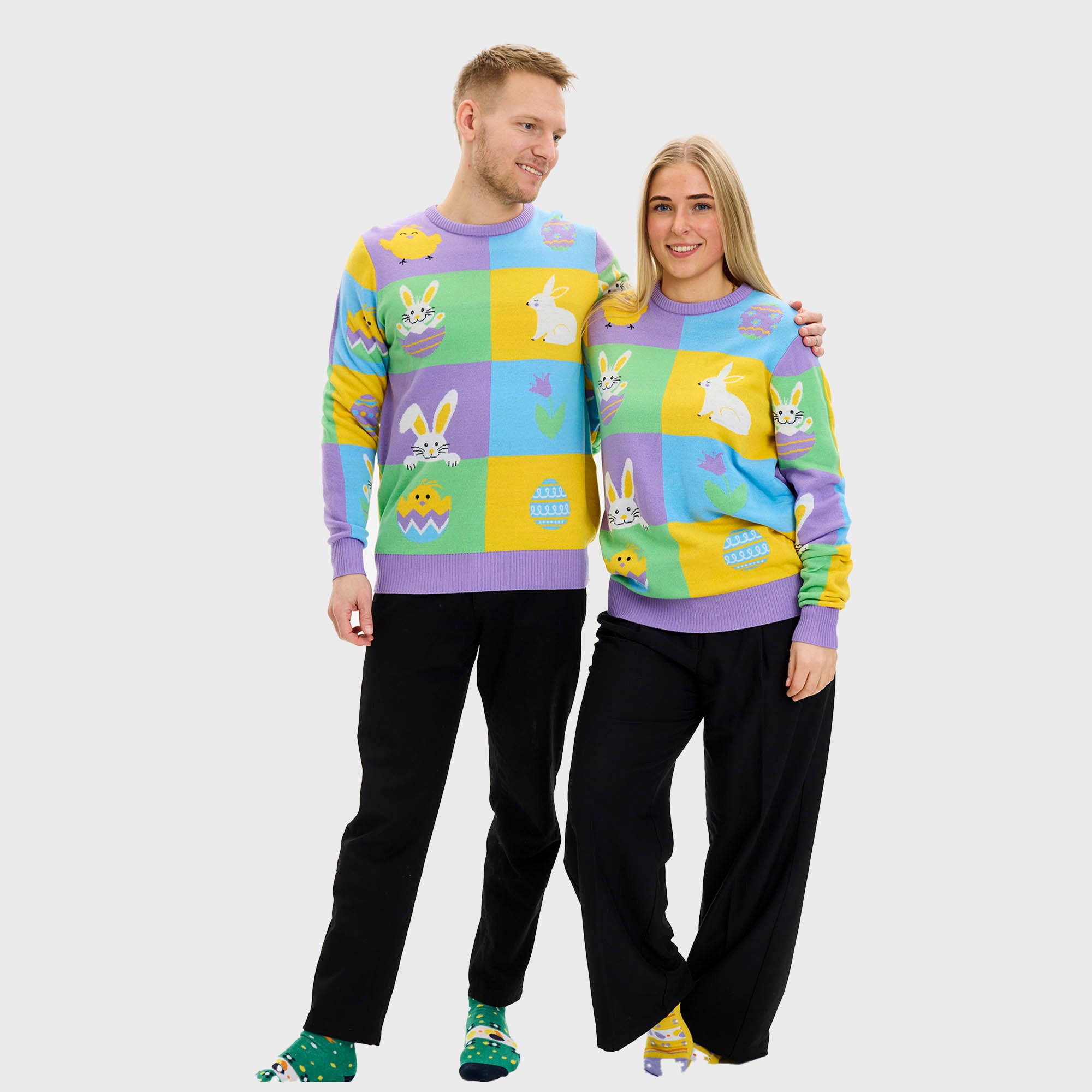 Patchwork Påskesweateren - Herre