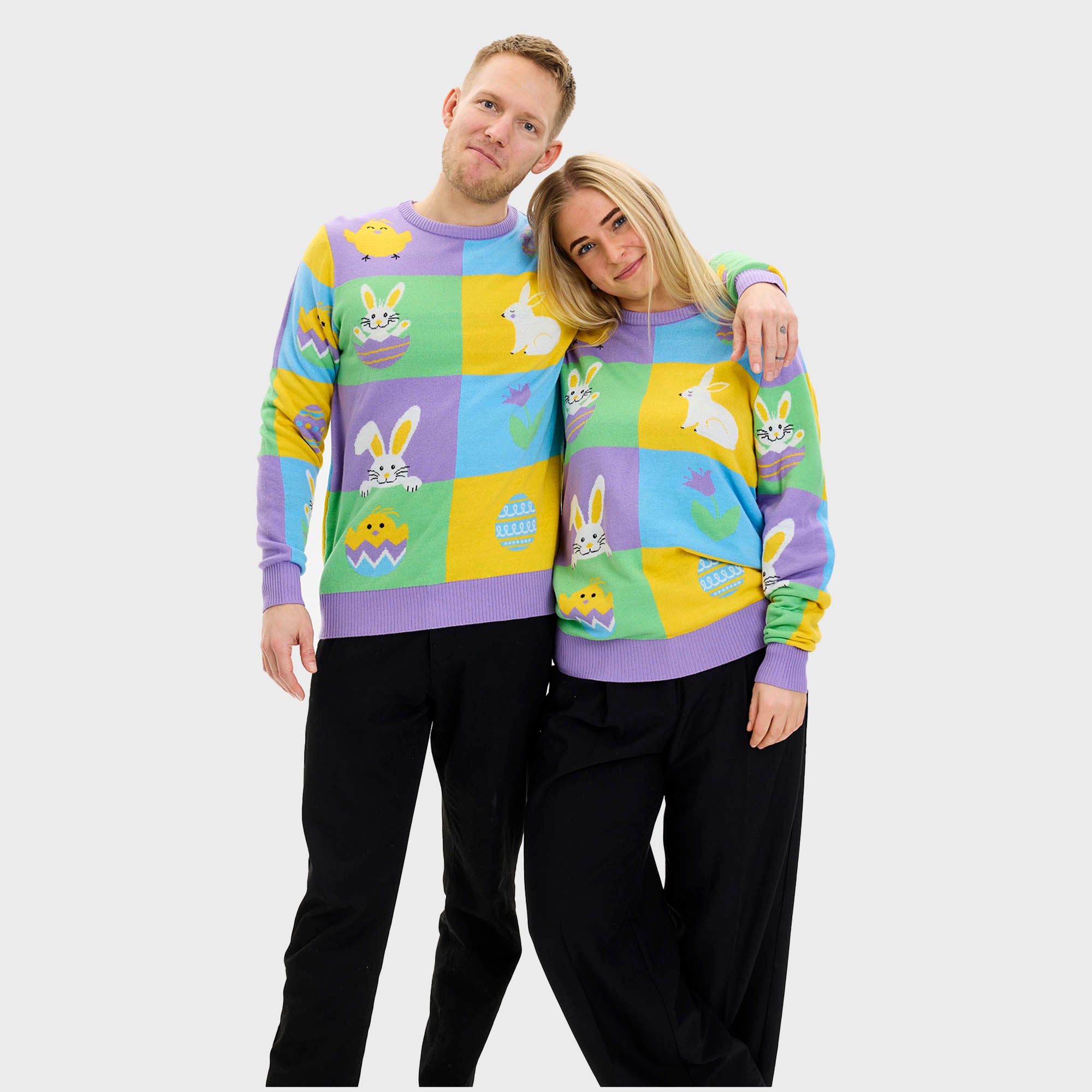 Patchwork Påskesweateren - Herre