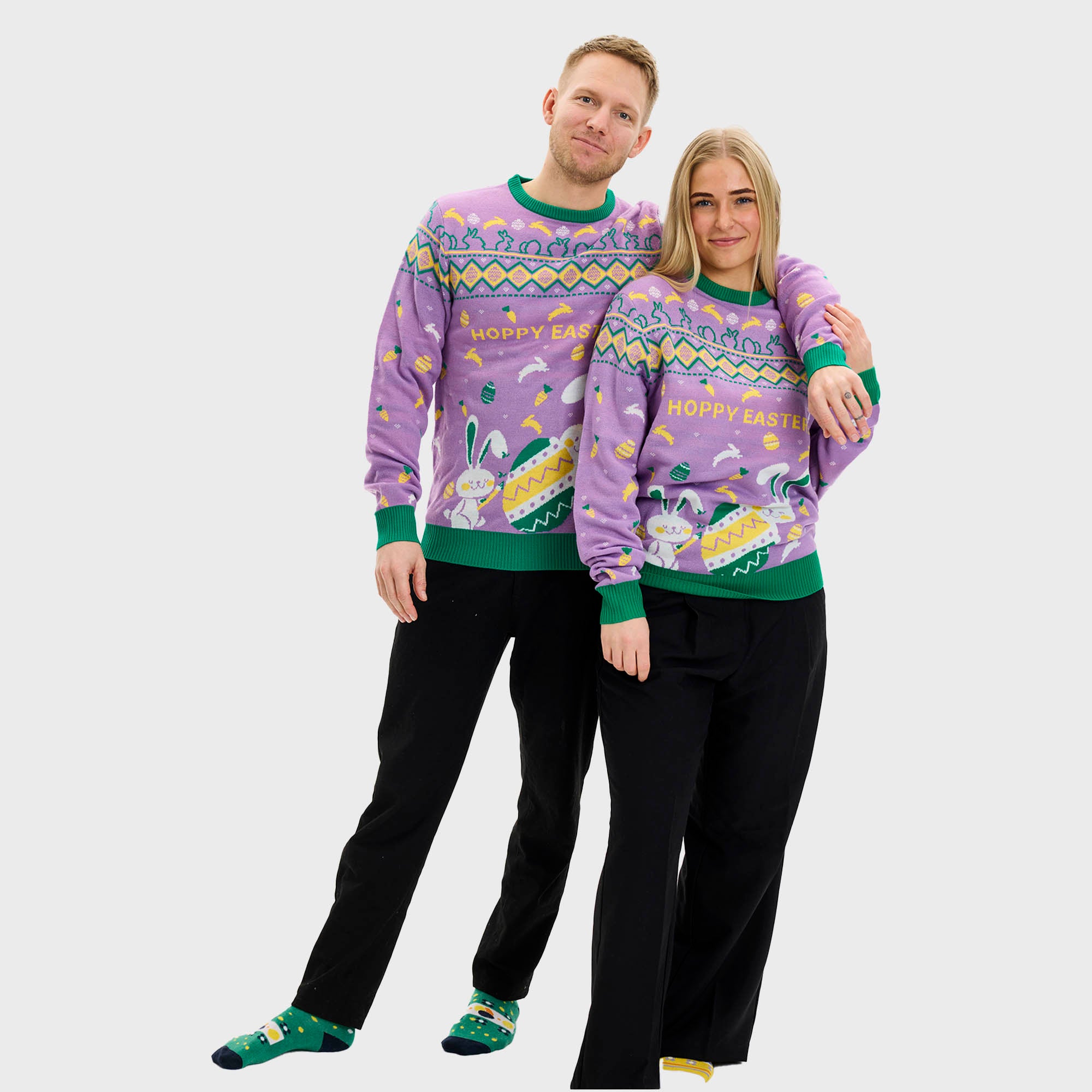 Eggcercise Påskesweateren Lilla - Dame