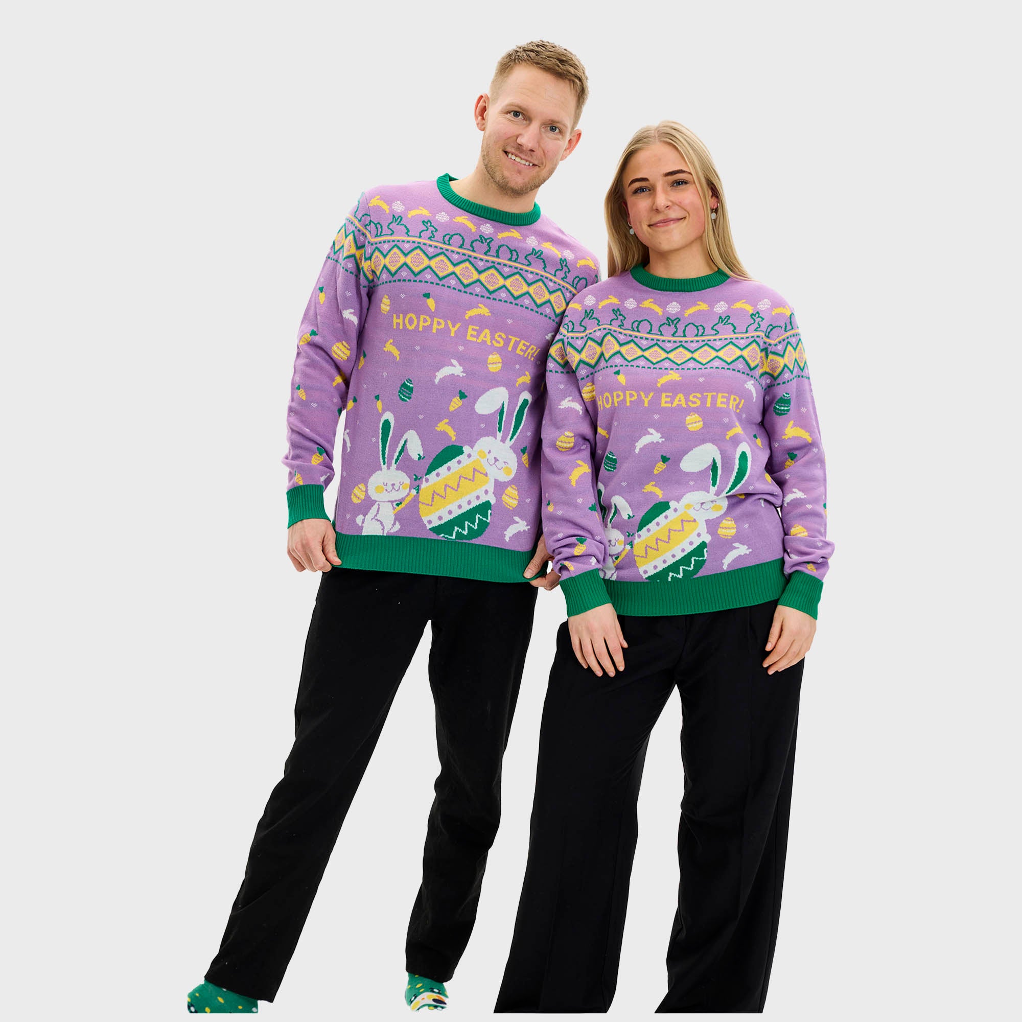 Eggcercise Påskesweateren Lilla - Dame