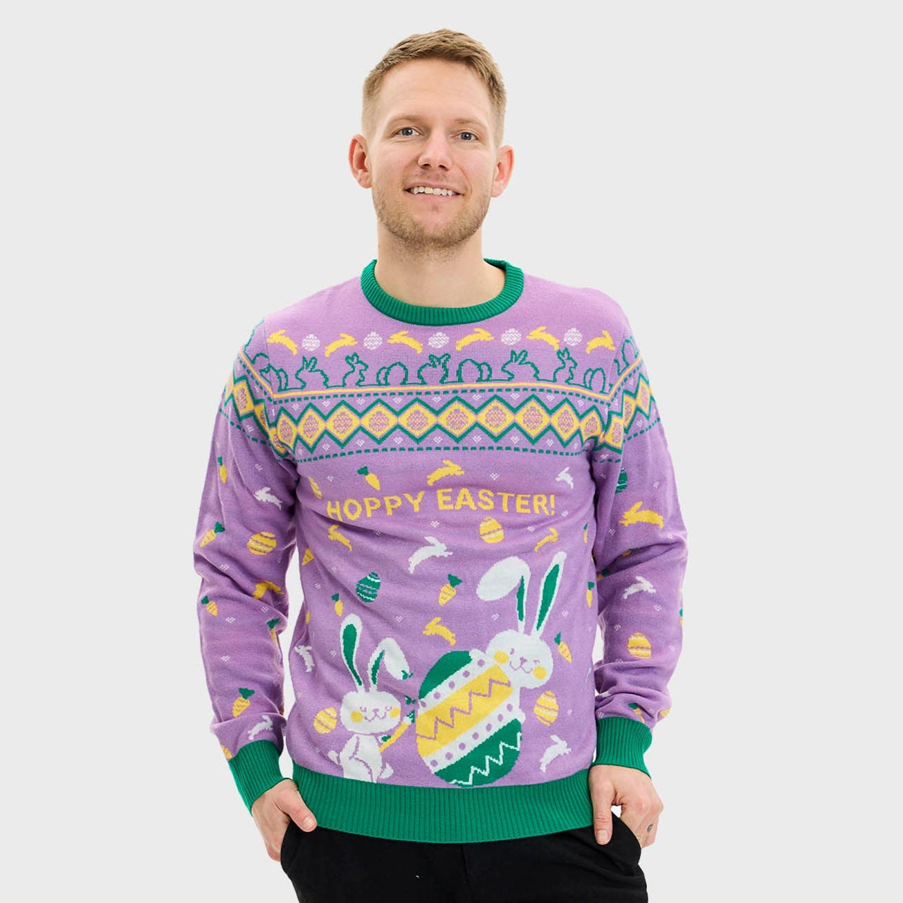 Eggcercise Påskesweateren Lilla - Herre
