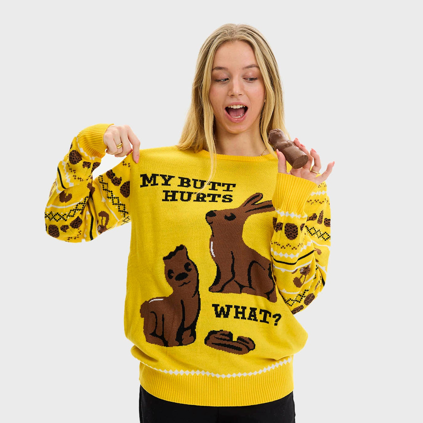 Påskekaninens påskesweater - Dame