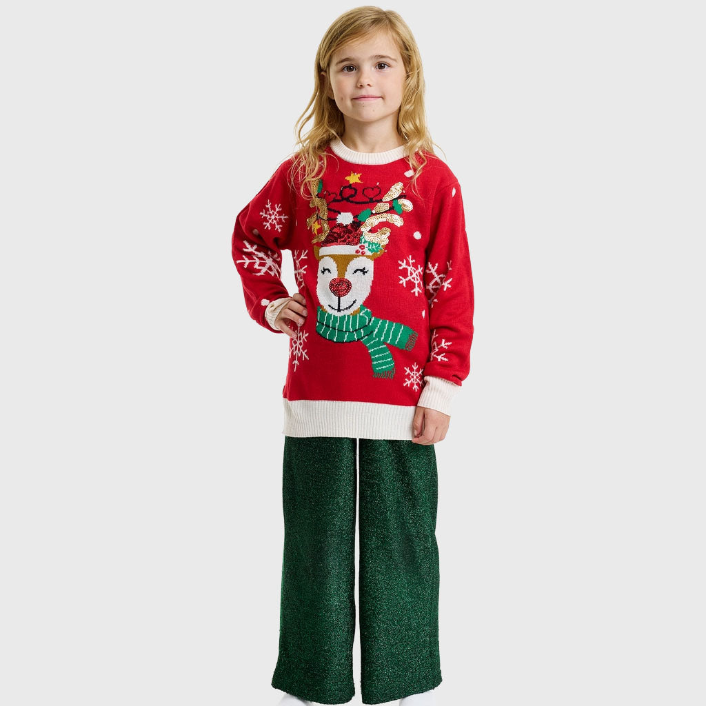 Det søde rensdyrs julesweater - Barn