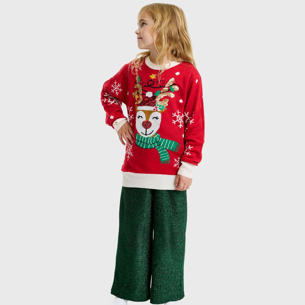 Det søde rensdyrs julesweater - Barn