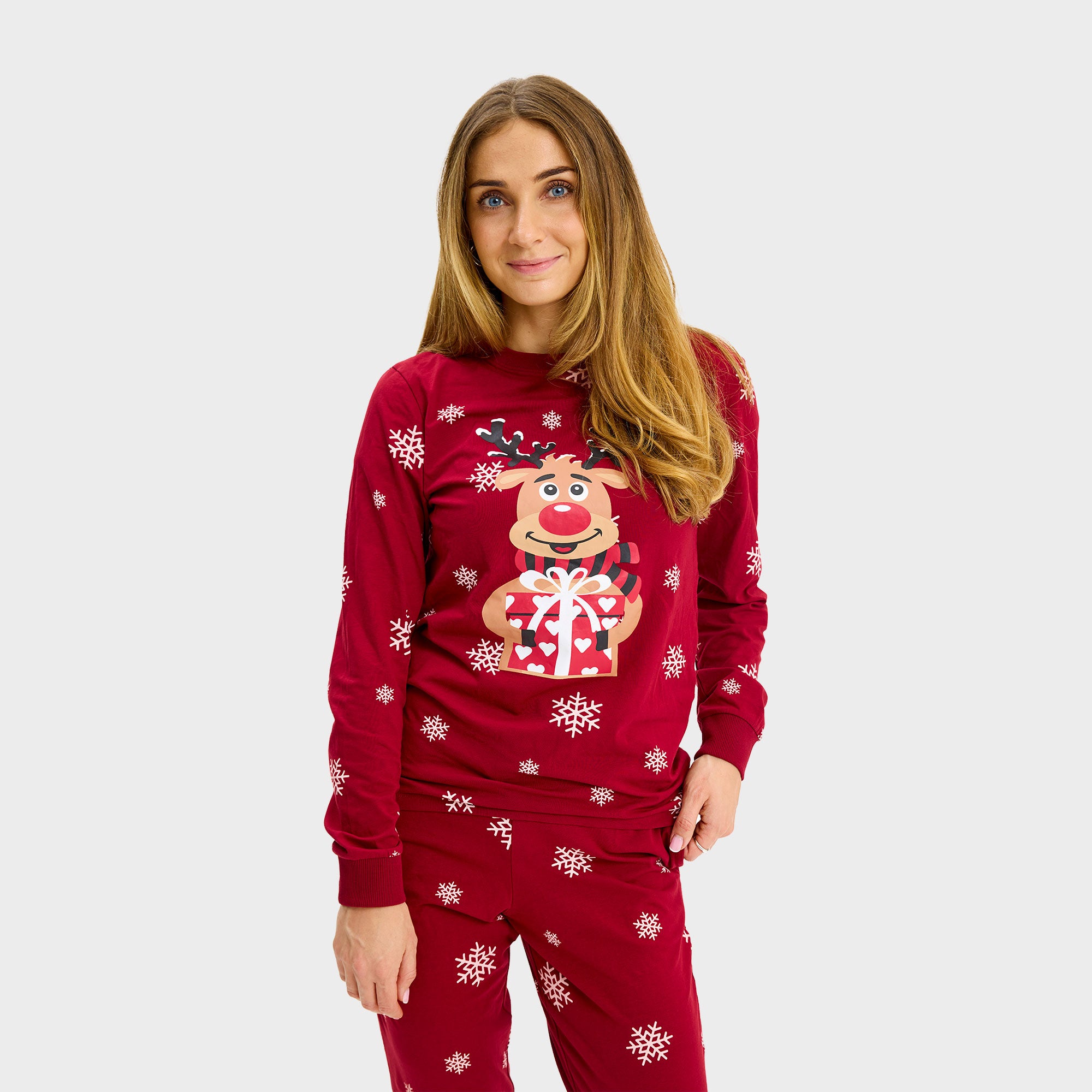 Rudolfs Cute julepyjamas Rød - Dame.