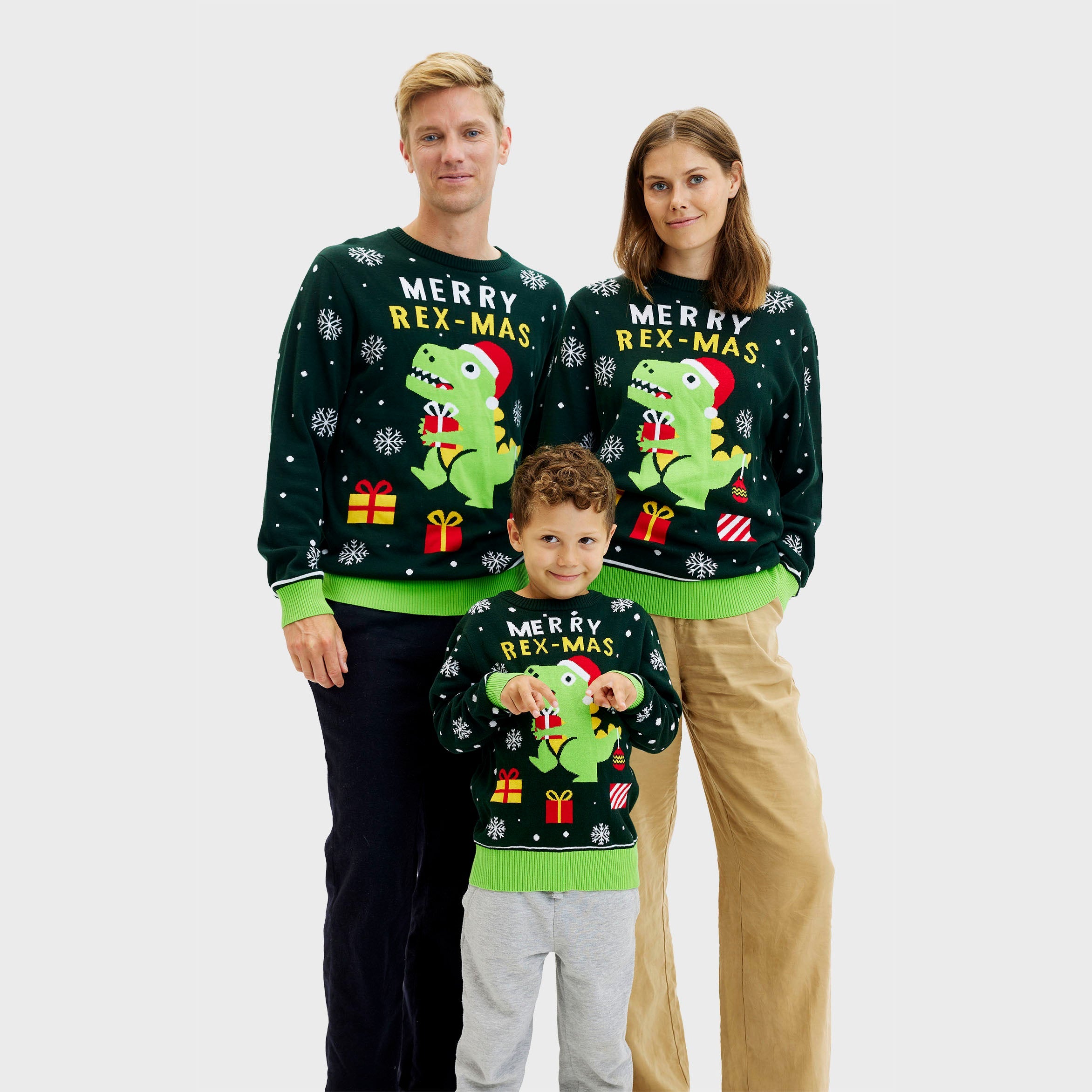 Søde dino julesweater - Herre