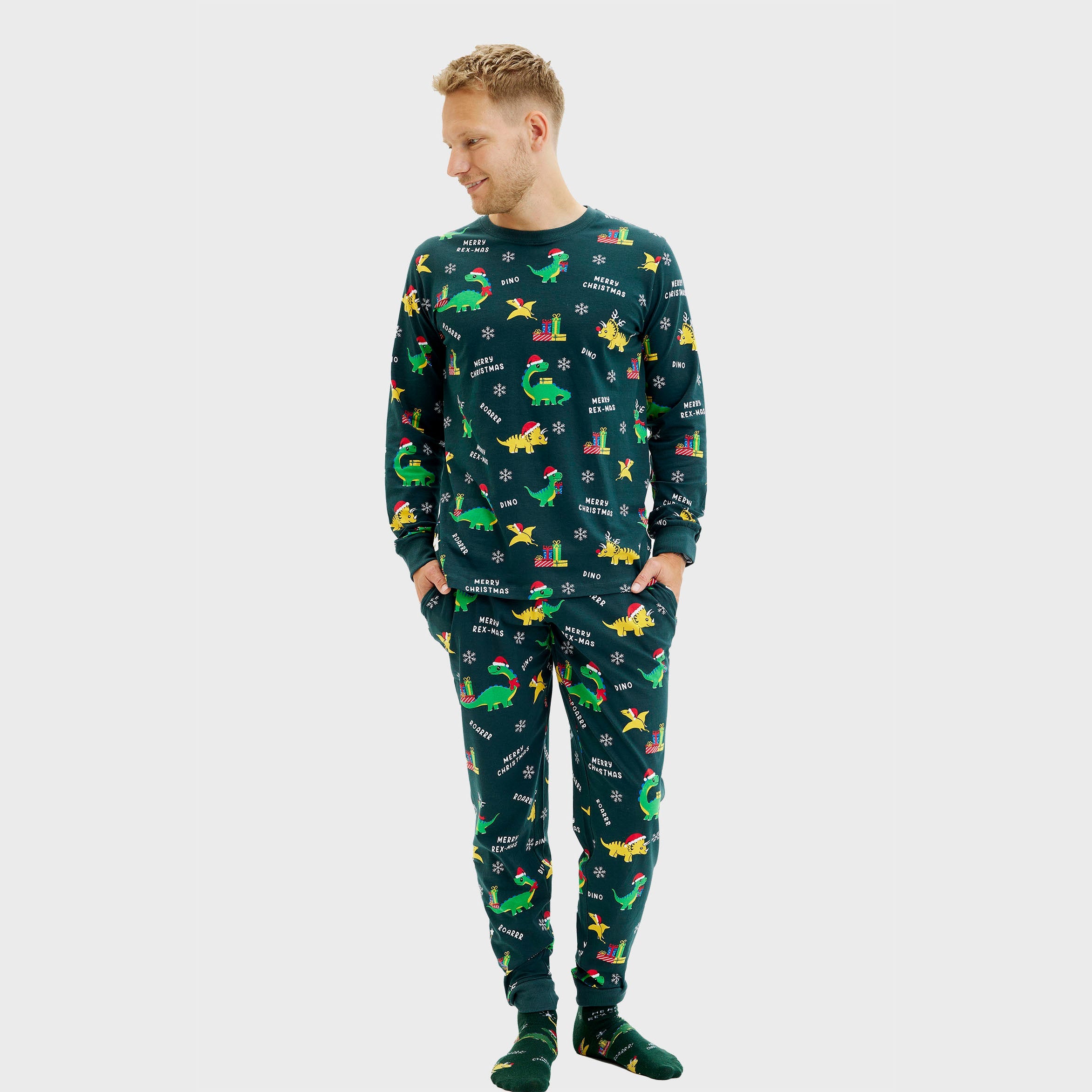 Dino julepyjamas - Herre.