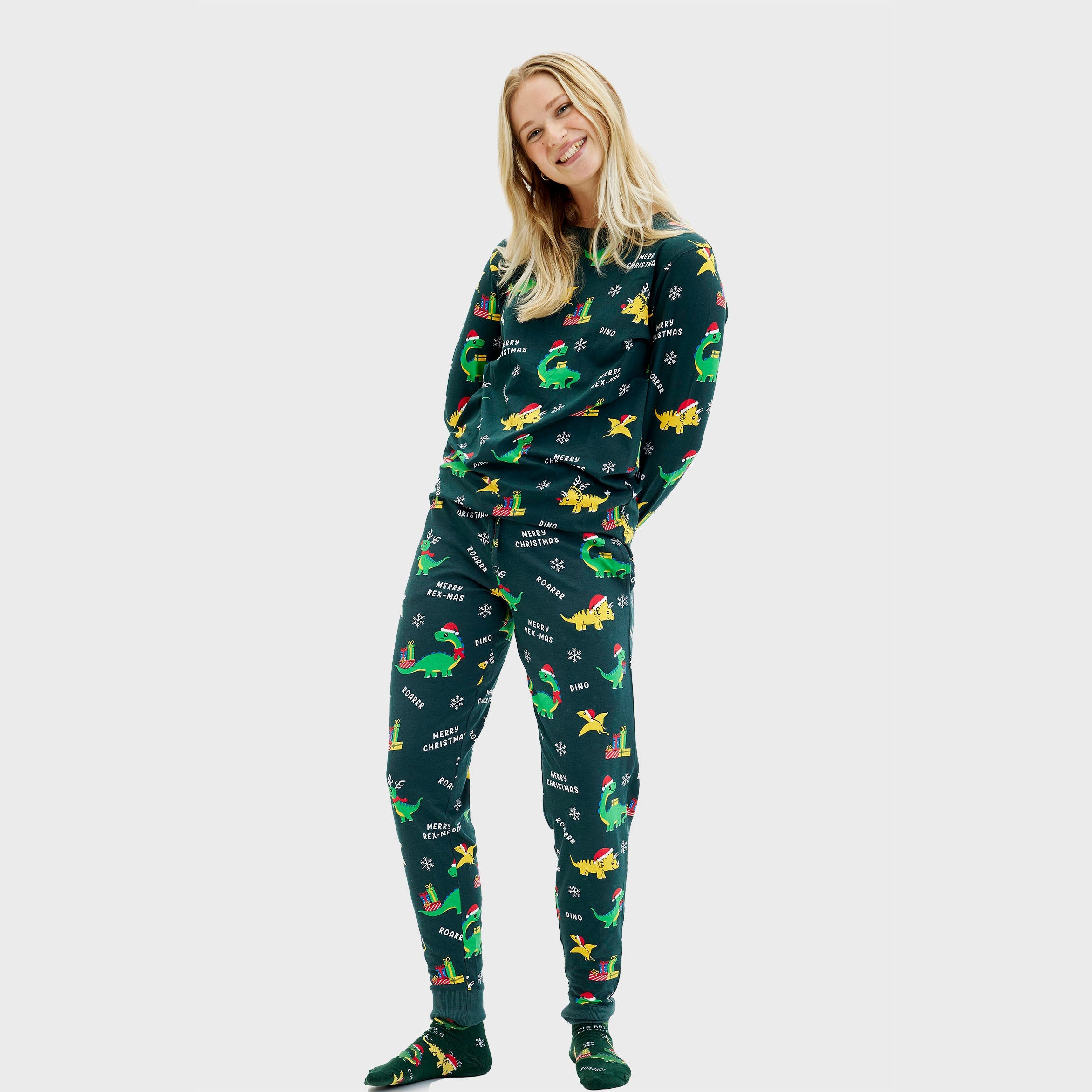 Dino julepyjamas - Dame.