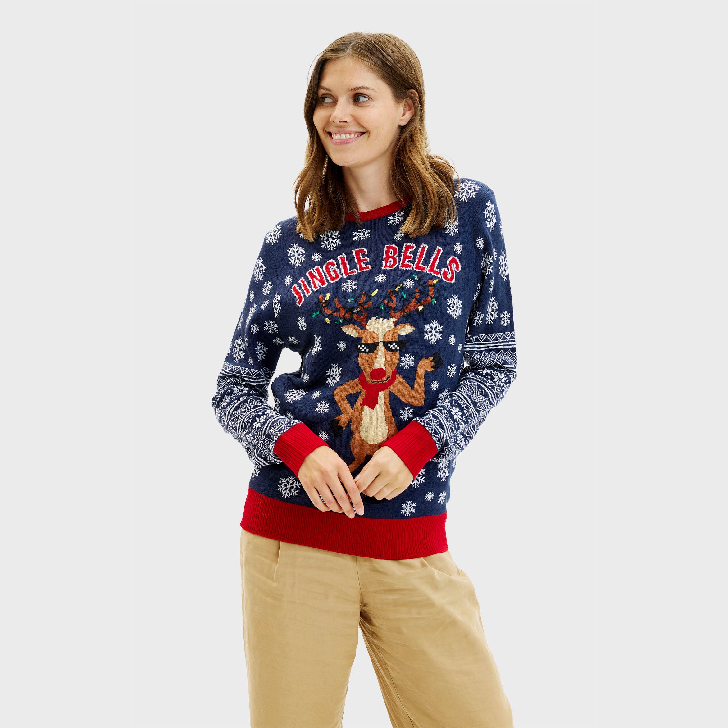 Jingle Bells Julesweateren - Dame