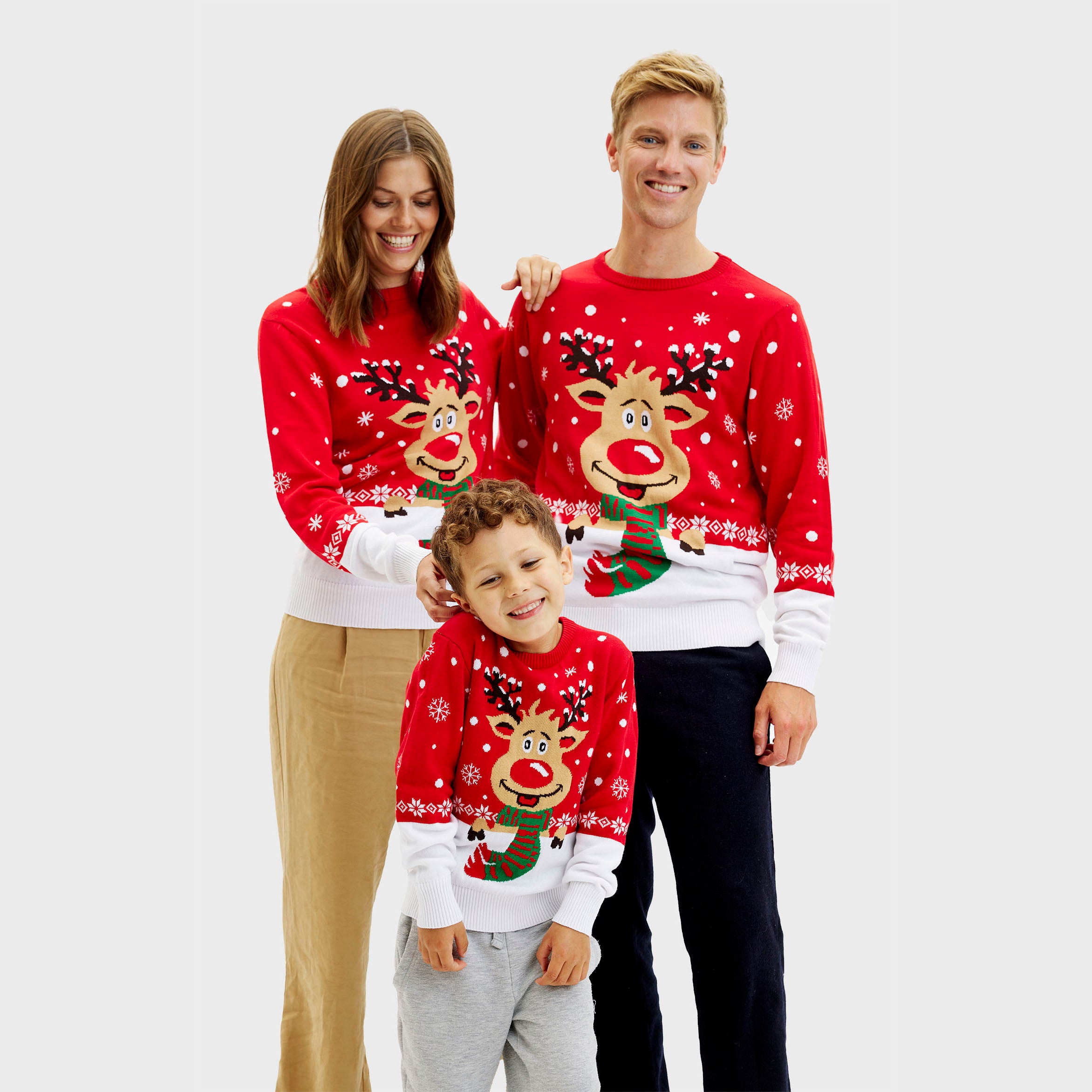 Rudolfs Julesweater Rød - Børn.