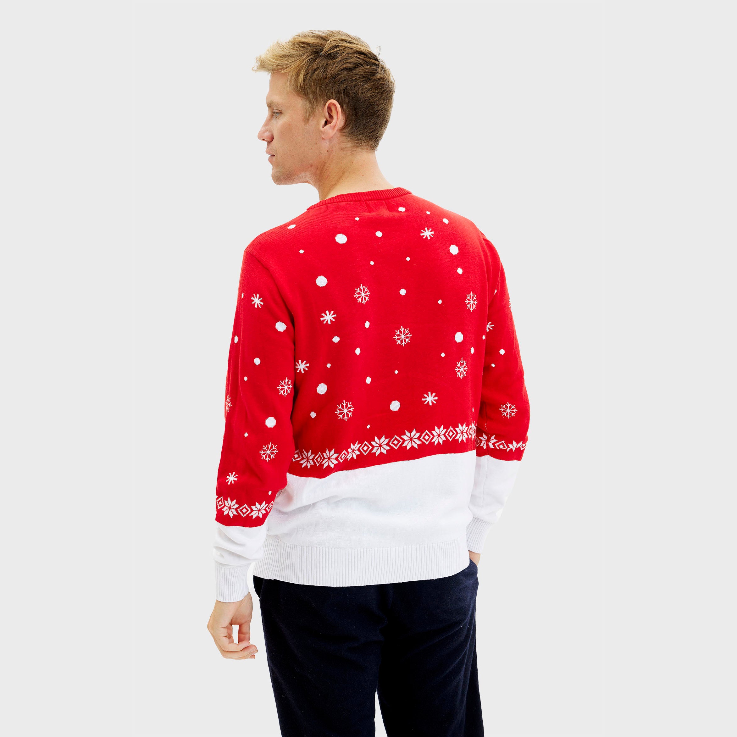 Rudolfs Julesweater Rød - Herre.