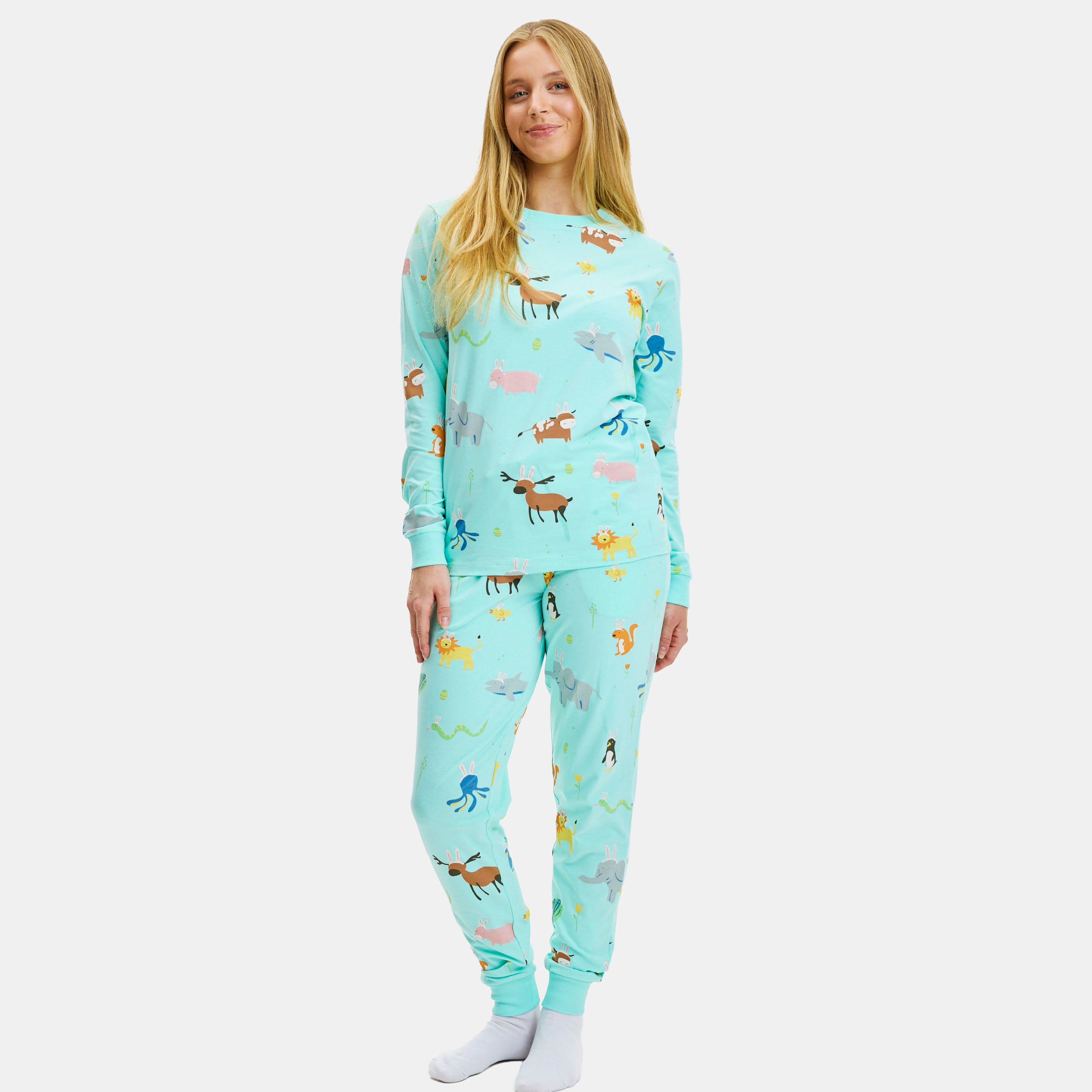 Falske kaniner pyjamas - Dame.