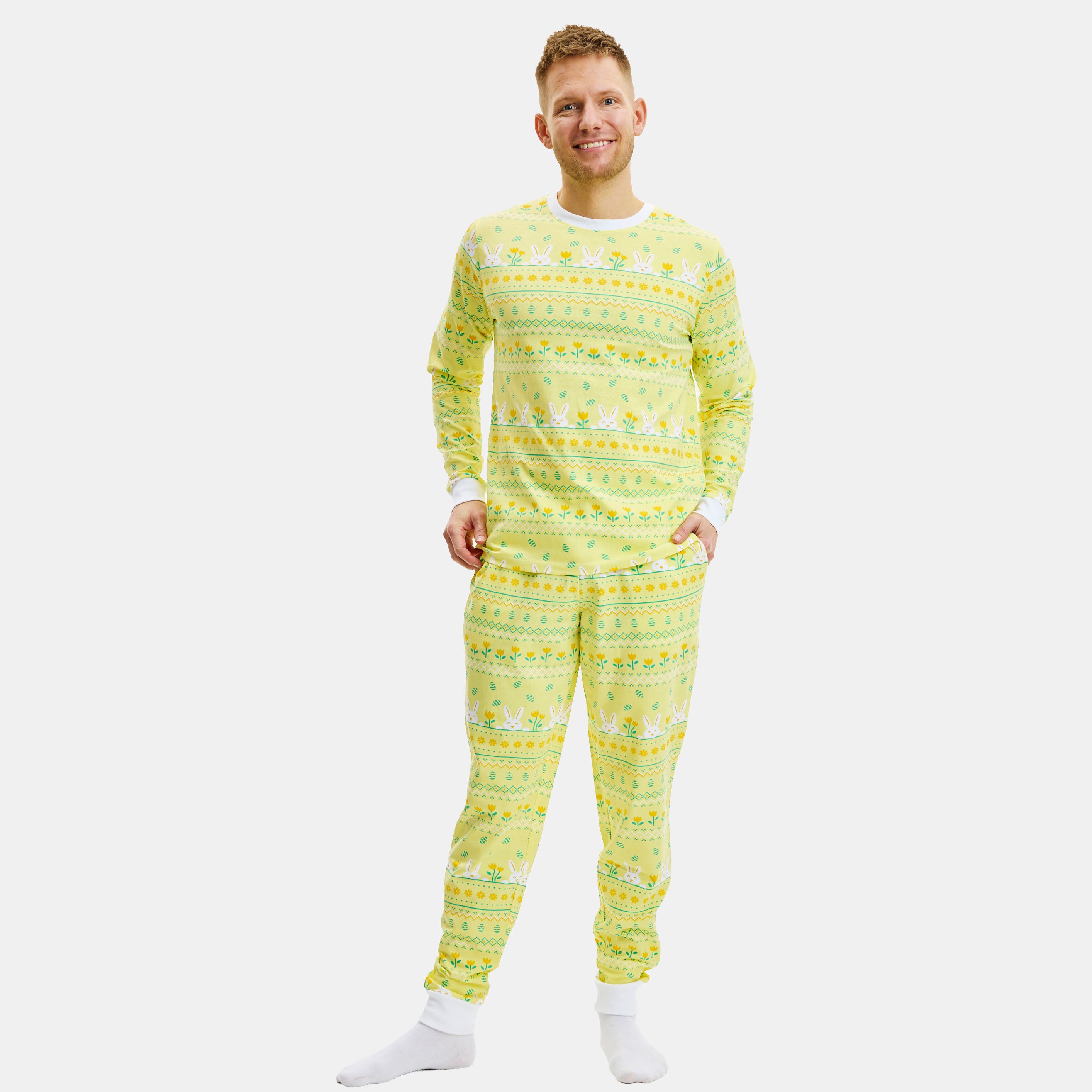 Elegant kanin påskepyjamas - Herre.