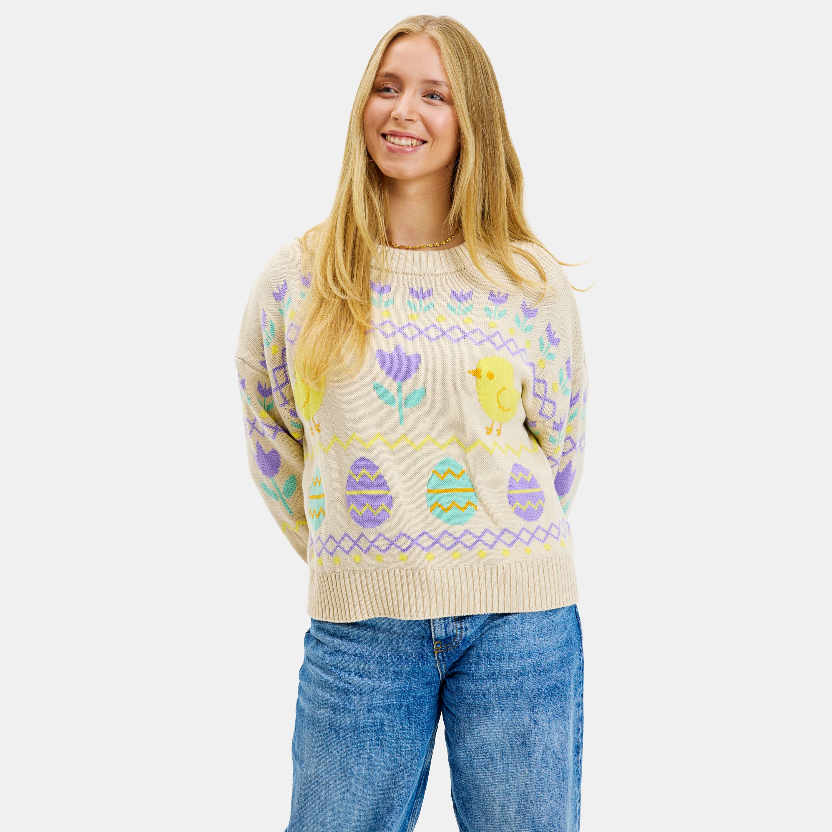 Den hyggelige påskesweater - Dame