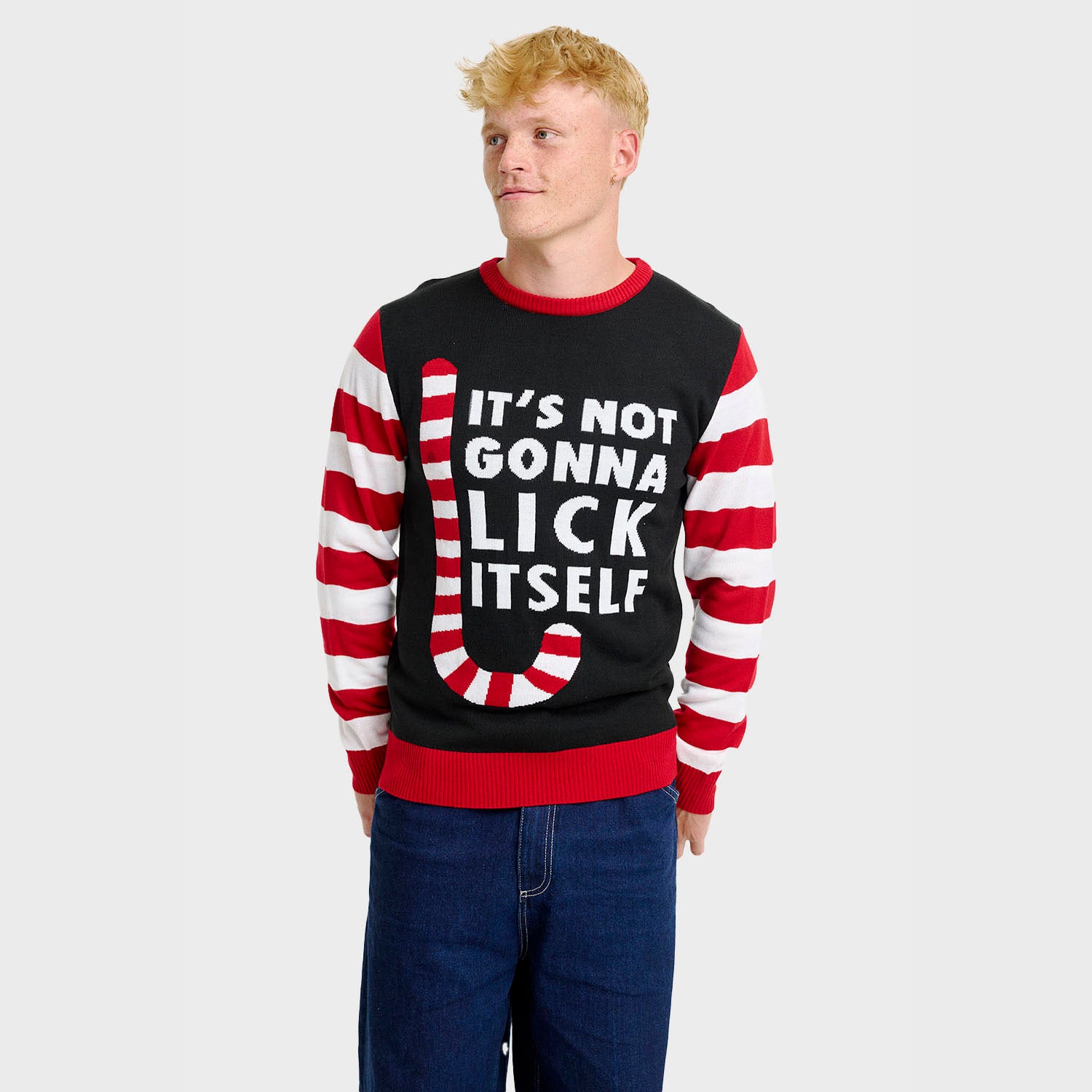 Candy cane julesweater - Herre