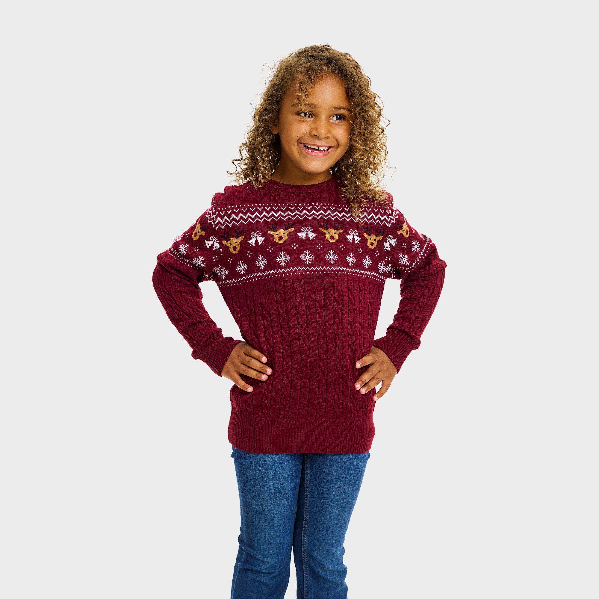 Den bordeaux julesweater - Barn