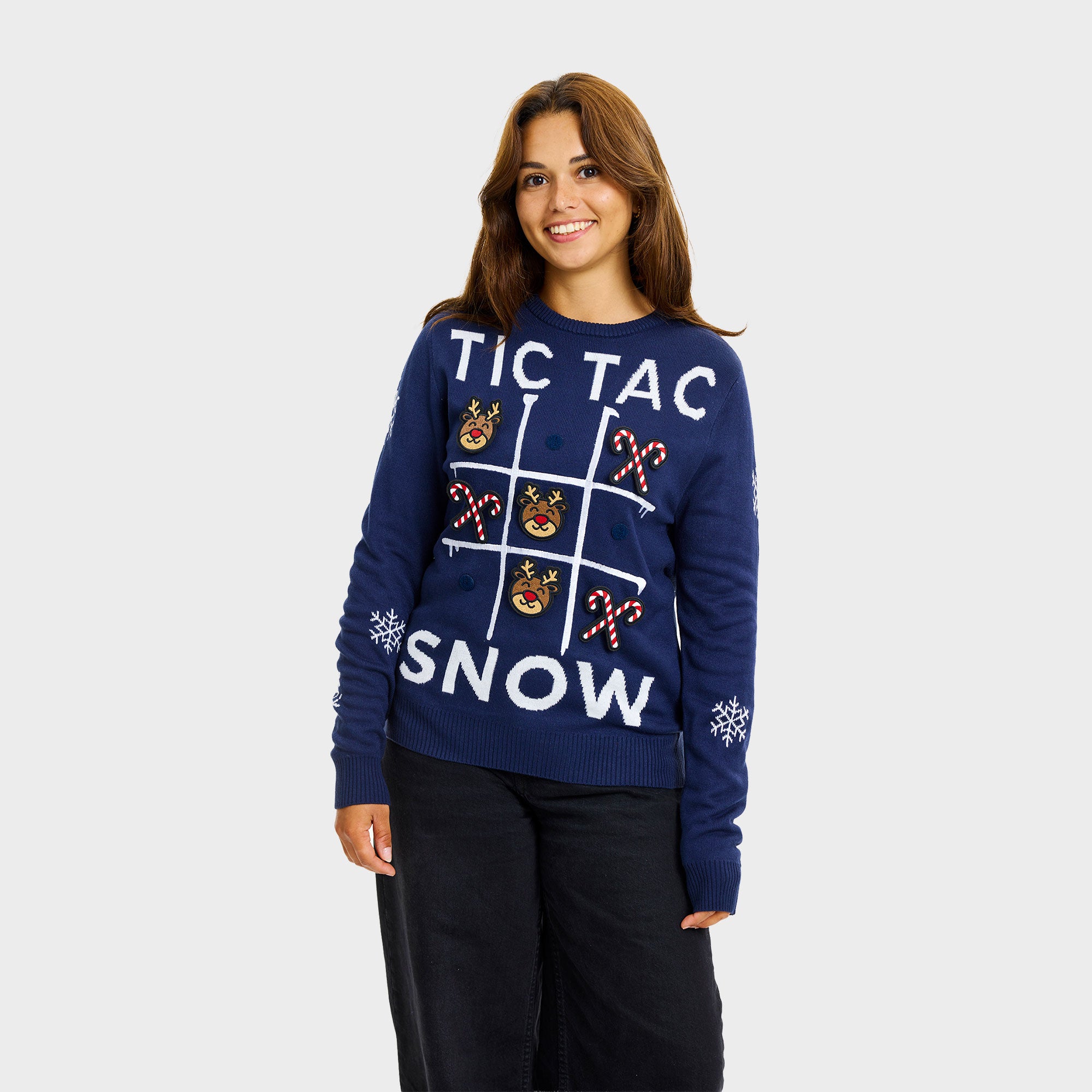 Tic Tac toe julesweater - Dame