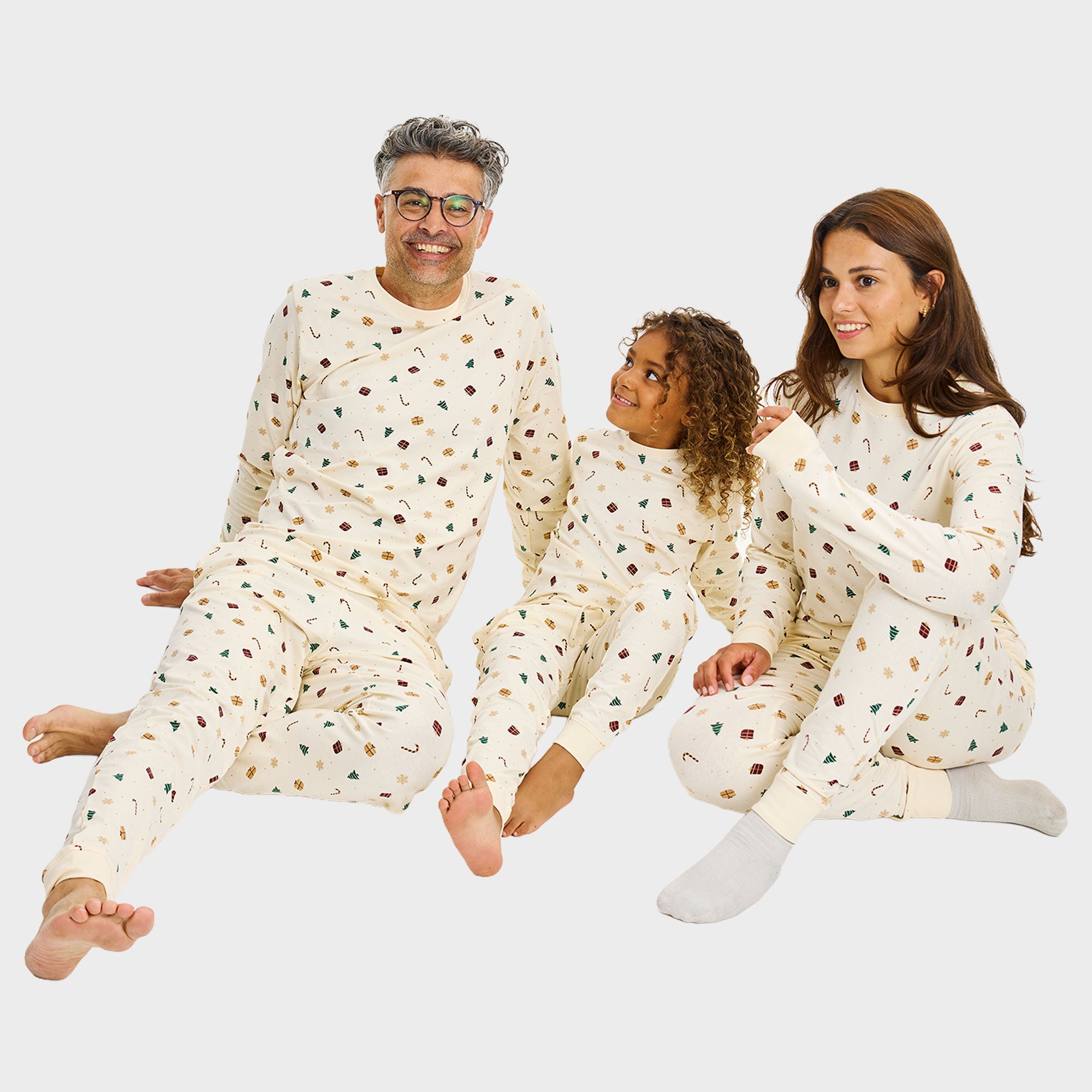 Juledrøm julepyjamas beige - Dame.