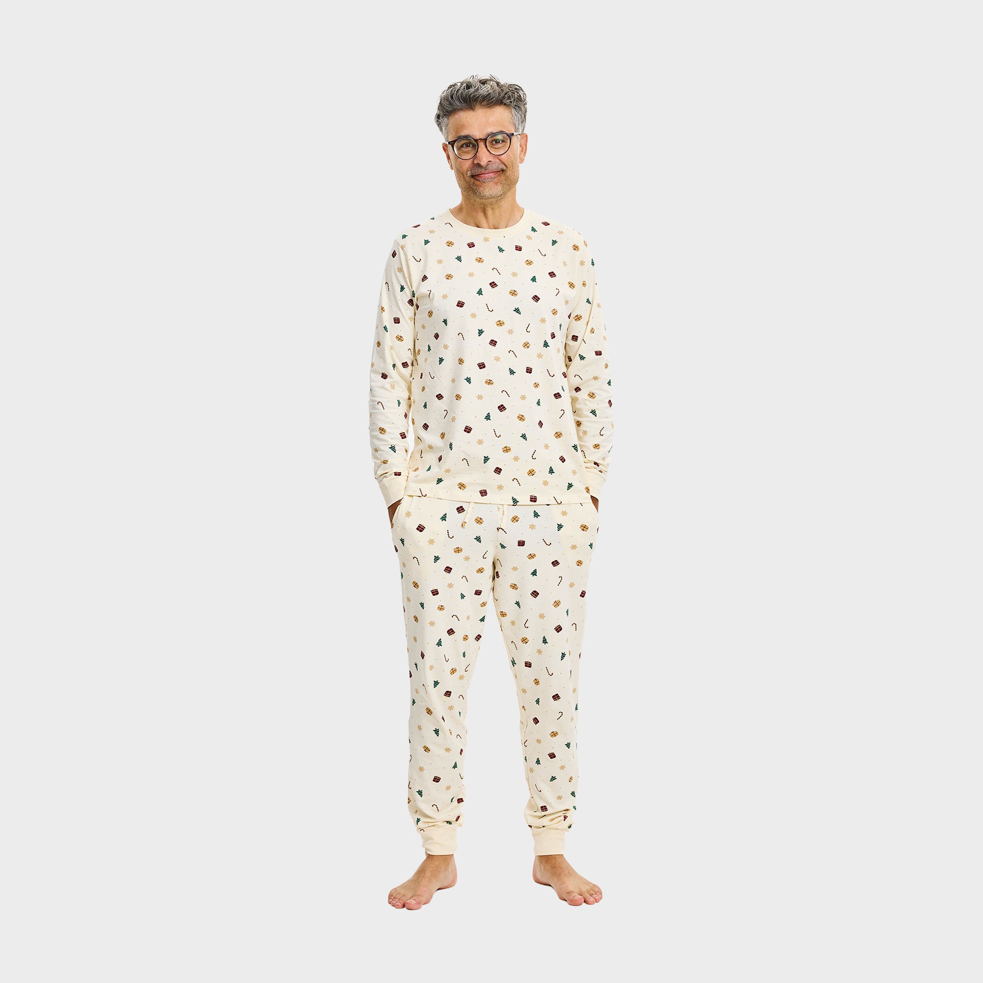 Juledrøm julepyjamas beige - Herre.