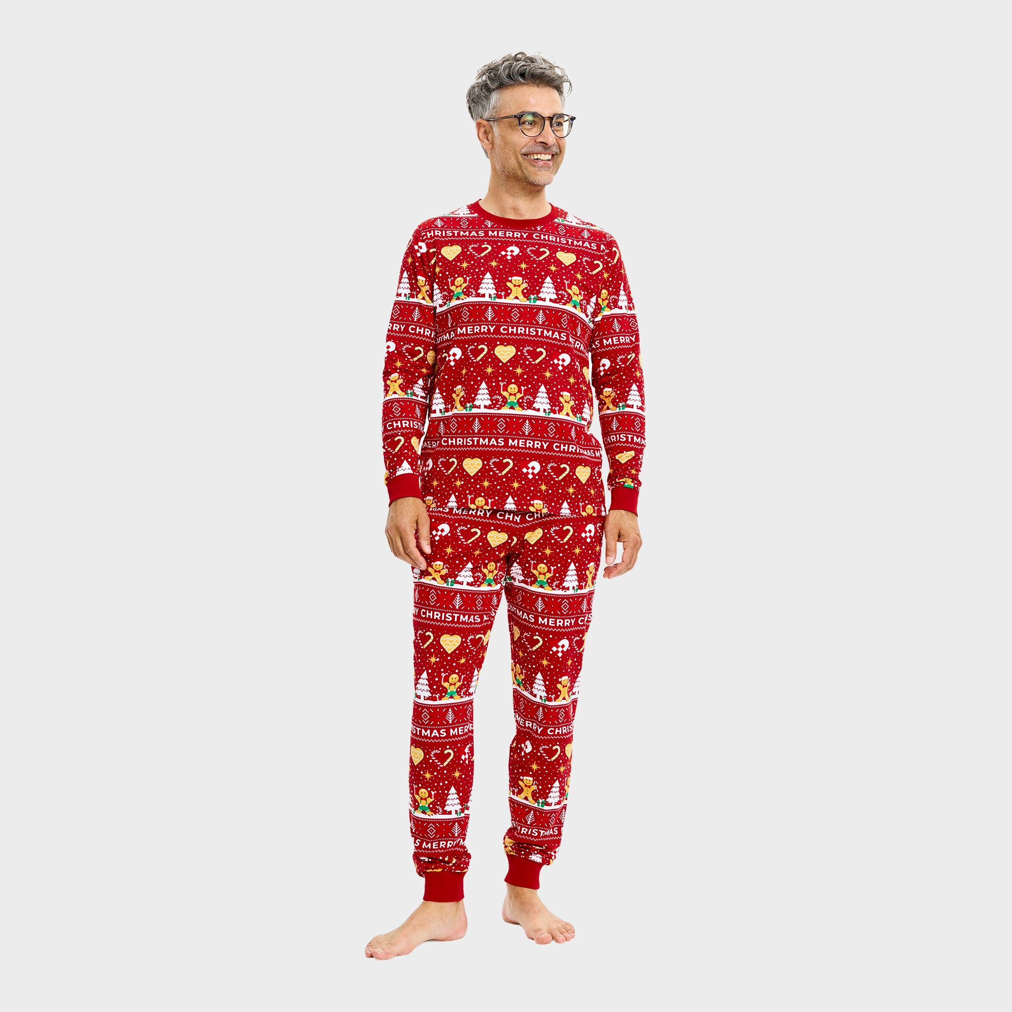Christmas Cookie julepyjamas rød - Herre.