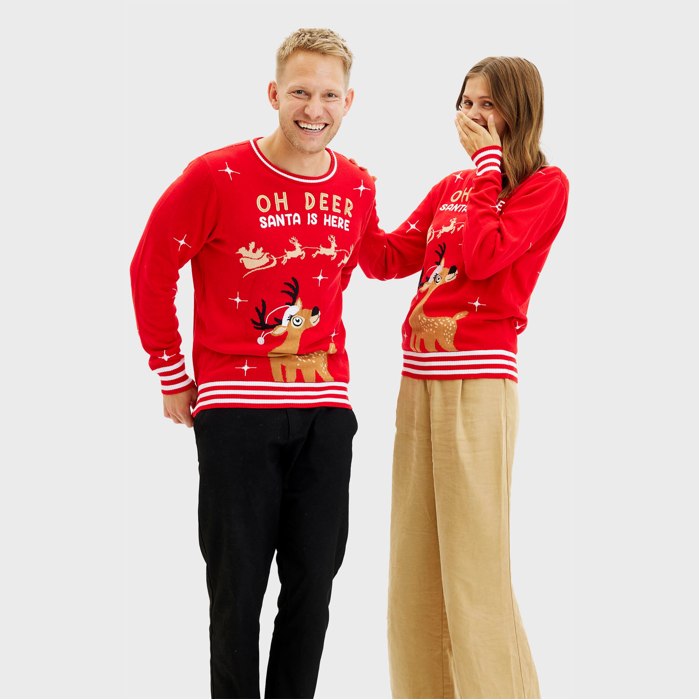 Oh Deer Sweater - Herre.