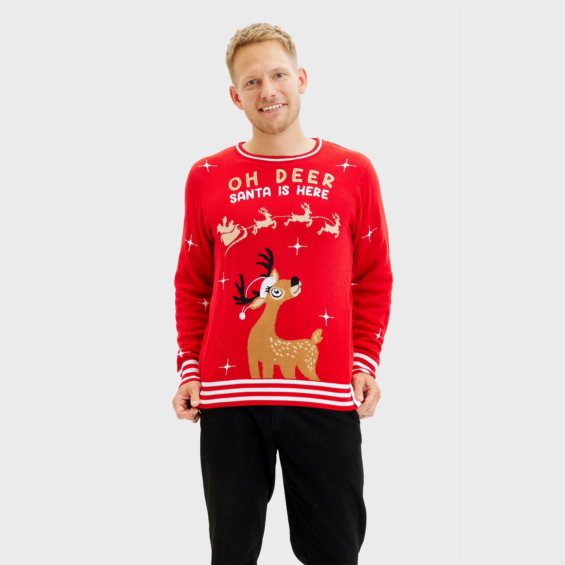 Oh Deer Sweater - Herre.