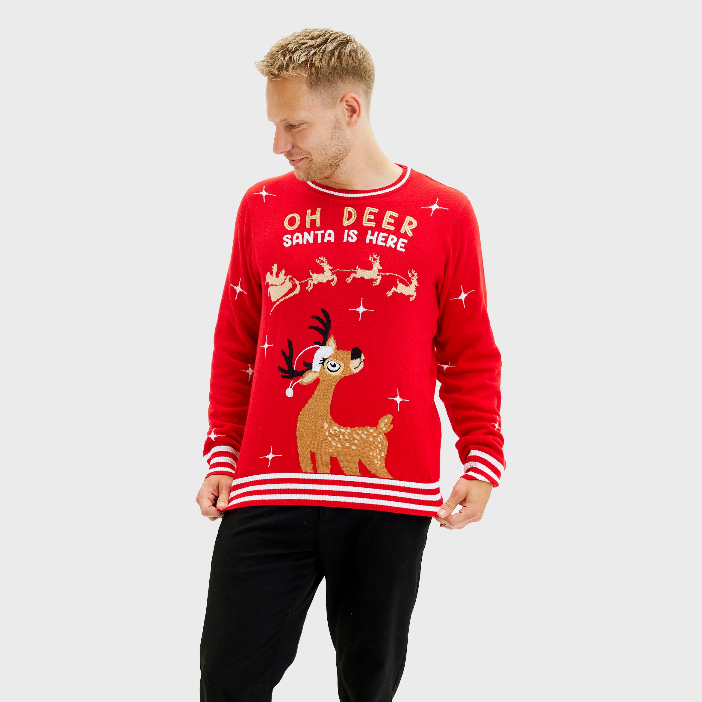 Oh Deer Sweater - Herre.