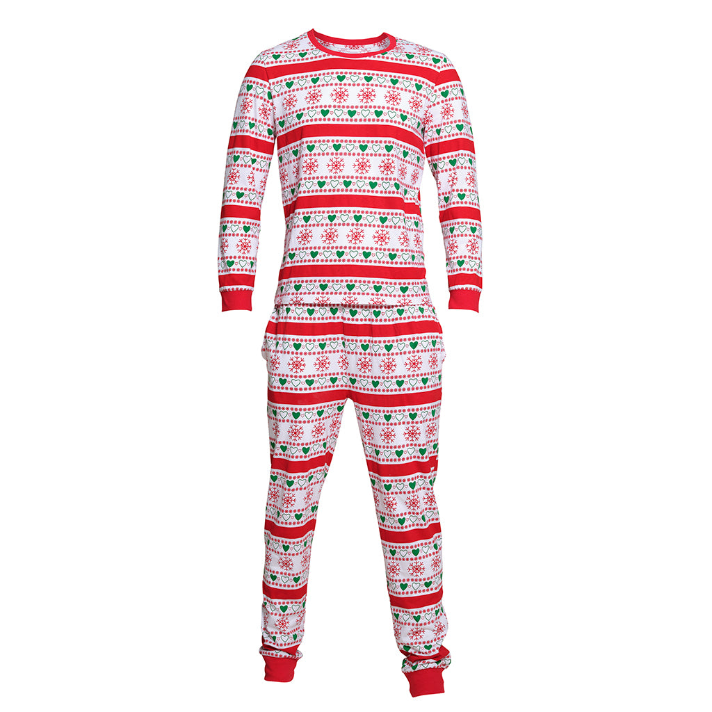 Et par hvide julepyjamas.